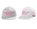 Embroidered Flat-bill Snapback.  Brilliant white