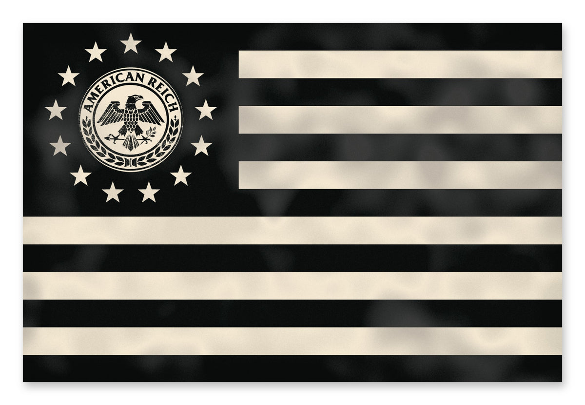AR Betsy Ross inspired flag 2x3, black and cream weathered