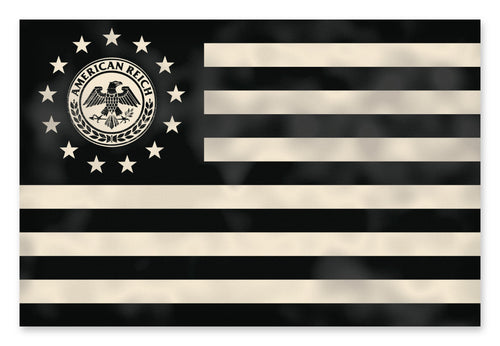 AR Betsy Ross inspired flag 2x3, black and cream weathered