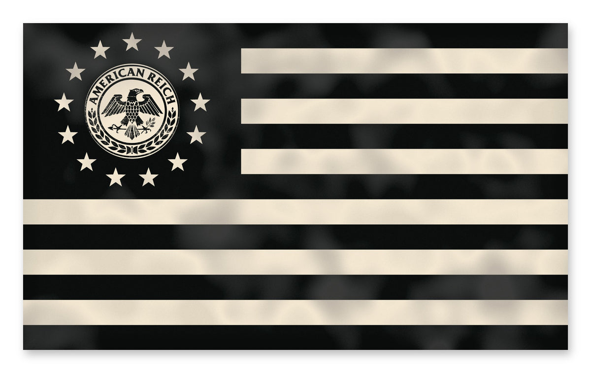 AR Betsy Ross inspired flag 3x5, black and cream weathered