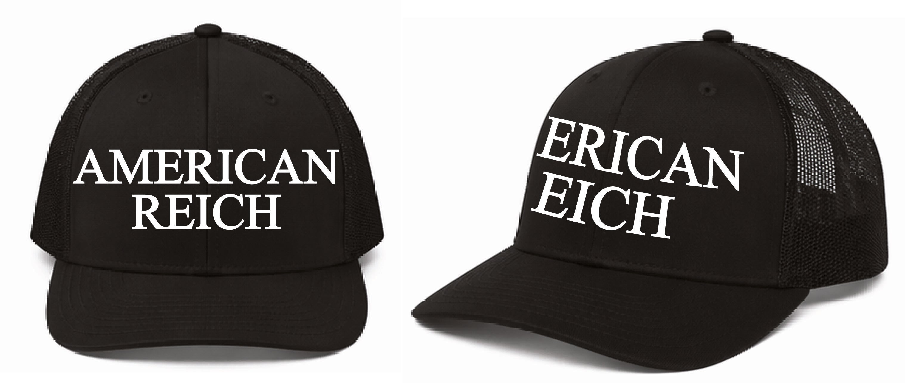 Embroidered Trucker Hat Black/White Font