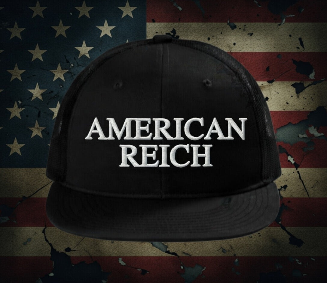 Embroidered Trucker Hat Black/White Font