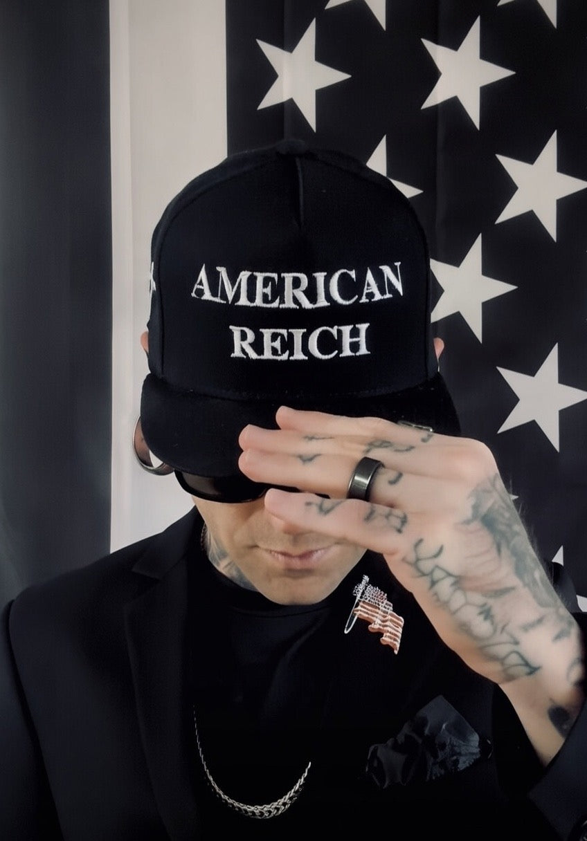 “Founder Hat” Embroidered  American Reich with Cross Snapback