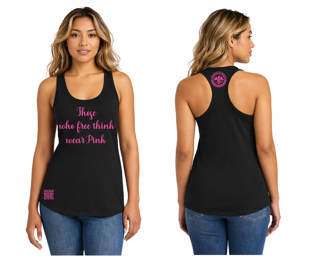 Think Pink Woman's Racer Back Tank