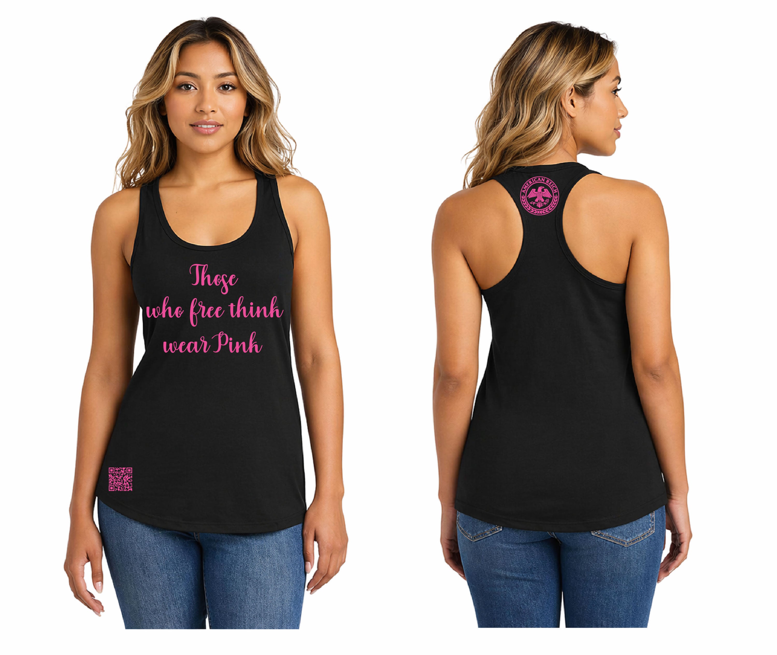 Think Pink Woman's Racer Back Tank