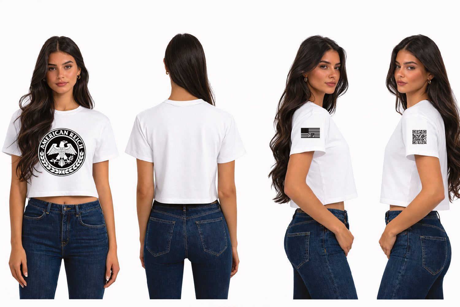 "American Reich"  Graphic Woman's Crop Top